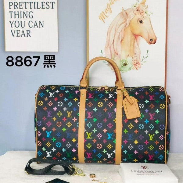 Louis Vuitton Keepall Bandoulire 50 LV Multicolor Duffle With Dust Bag (8867)
