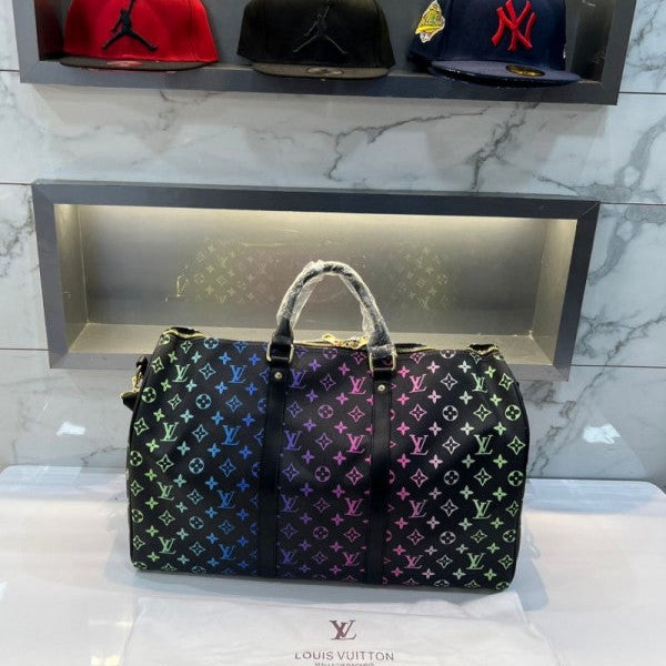 Louis Vuitton Keepall Duffle 50 Limited Edition Colorful With Dust Bag Tag & Lock Key (8878)