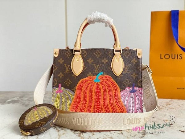 Louis Vuitton LV M46733 On The Go Premium Monogram Empreinte Leather Tote Bag With OG Magnetic Box & Dust Bag (Black - 649)