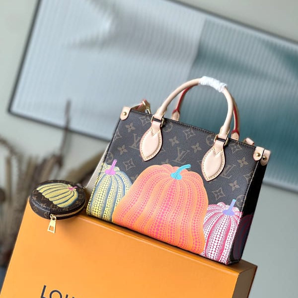 Louis Vuitton LV N x Yayoi Kusama Monogram Pumpkin Dots Onthego With OG Box & Dust Bag (Classic)