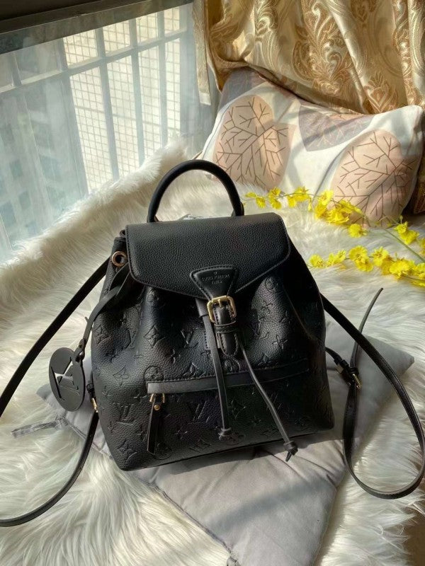 Louis Vuitton LV Premium Unisex Backpack With Dust Bag (Black - 585)