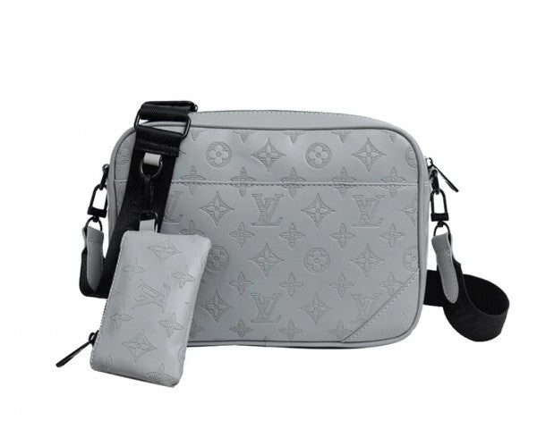 Louis Vuitton LV X Embossed Messenger Bag Brown Monogram Unisex With Dust Bag (7408 Grey)