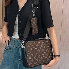 Louis Vuitton LV X Print Messenger Bag Brown Monogram Unisex With Dust Bag (830 Brown)