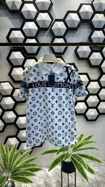 Louis Vuitton Monogram Printed Premium Polo T-Shirt