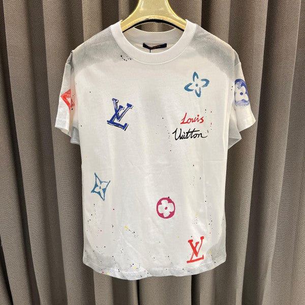 Louis Vuitton Multi Monogram Round Neck T-Shirt White