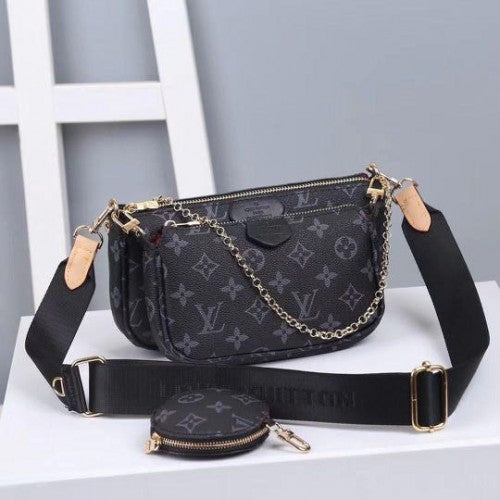 Louis Vuitton Multi Pochette Black Monogram With OG Box Bag