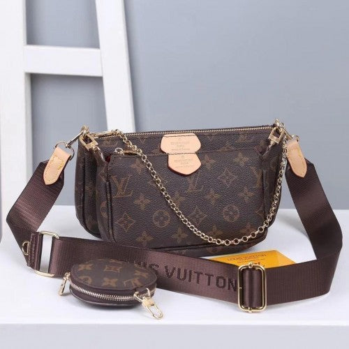 Louis Vuitton Multi Pochette Brown Belt With OG Box Bag