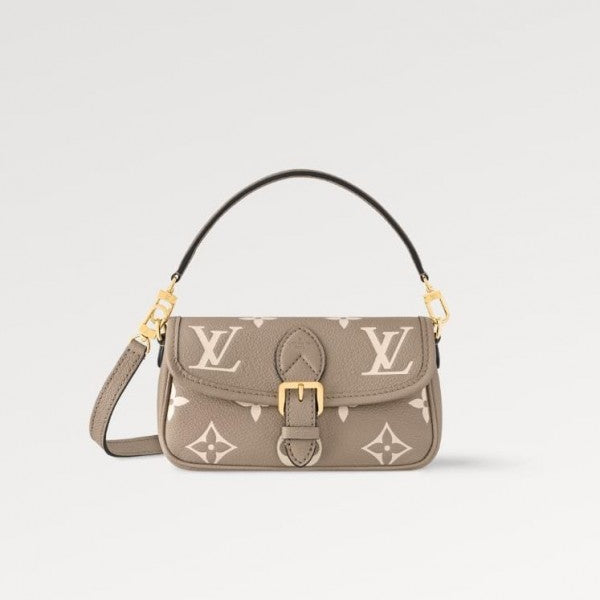 Louis Vuitton Nano Diane Bicolour Monogram Empreinte Leather with OG Box & Dust Bag (M45985 Khaki)