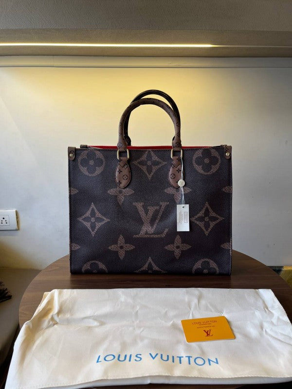 Louis Vuitton On The Go MM Brown Dual Tone Premium With Dust Bag