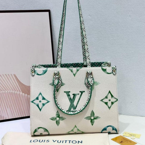 Louis Vuitton On The Go Medium Tote With Dust Bag (M22868 Grass Green)