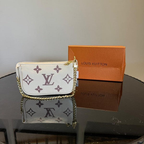 Louis Vuitton White Monogram Mini Eva Bag With OG Box & Dust Bag