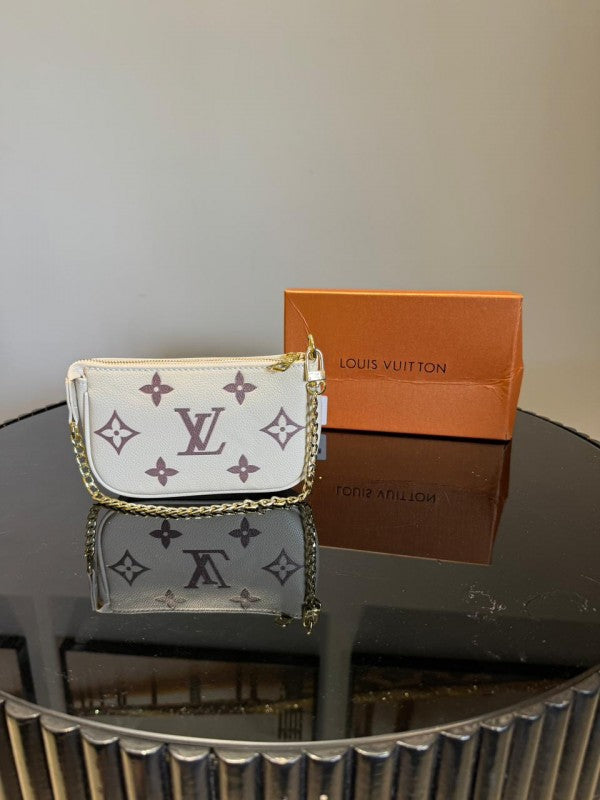 Louis Vuitton White Monogram Mini Eva Bag With OG Box & Dust Bag