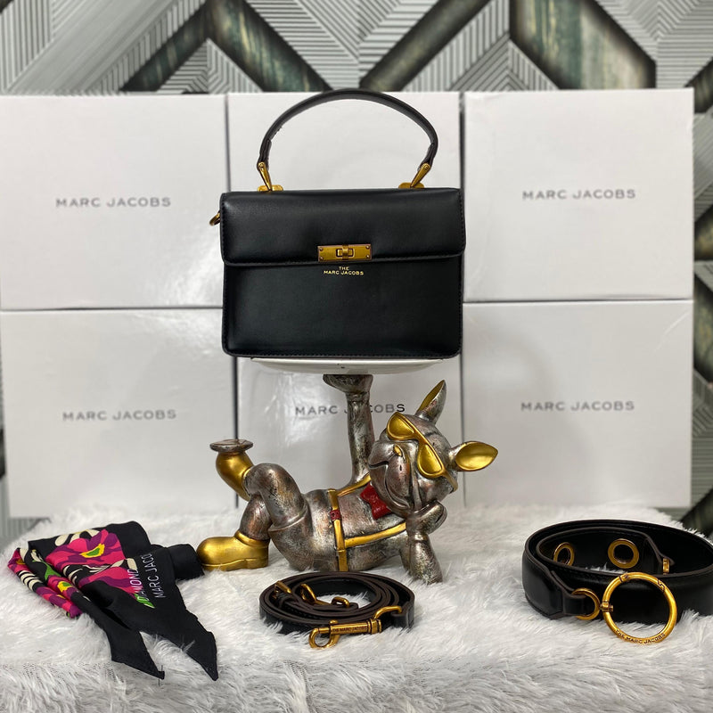 Marc Jacobs The Down Town Black Bag With Box & Accessories
