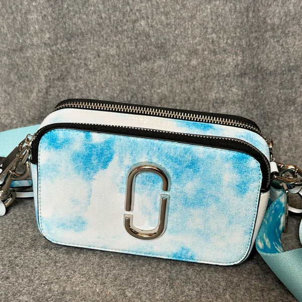 Marc Jacobs The SnapShot Camera Sling Bag With Dust Bag & OG Box (996 Cha E Ran Tie Dye Blue)