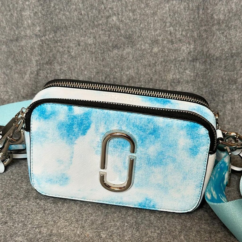 Marc Jacobs The SnapShot Camera Sling Bag With Dust Bag & OG Box (996 Cha E Ran Tie Dye Blue)