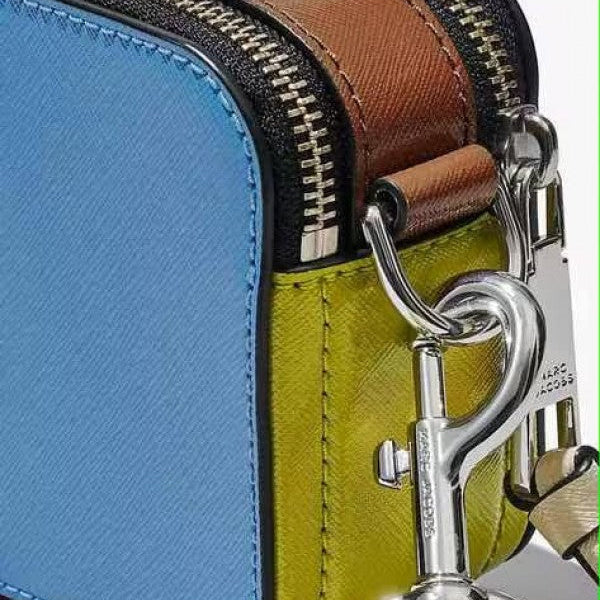 Marc Jacobs The Snap Shot Camera Sling Bag BlueGreenBrown With Dust Bag & OG Box