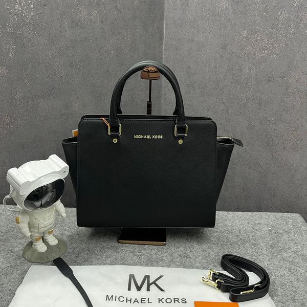 Michael Kors Ellis Selma Medium Satchel Black With Dust Bag 6038