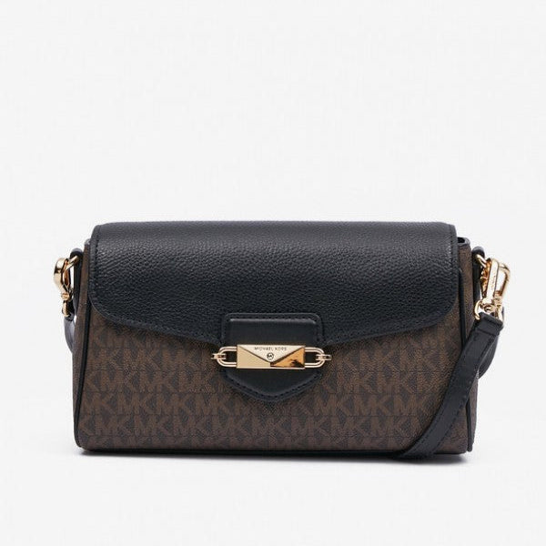 Michael Kors Fleur Crossbody Bag With Dust Bag CoffeeBlack - 9638