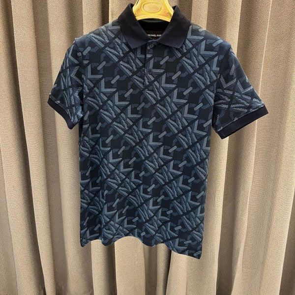 Michael Kors Full Monogram Polo T-shirt Blue