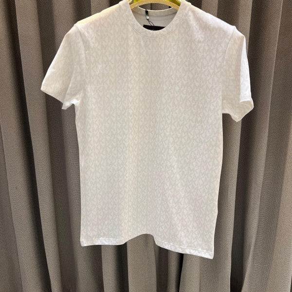 Michael Kors Full Monogram Round Neck T-shirt White
