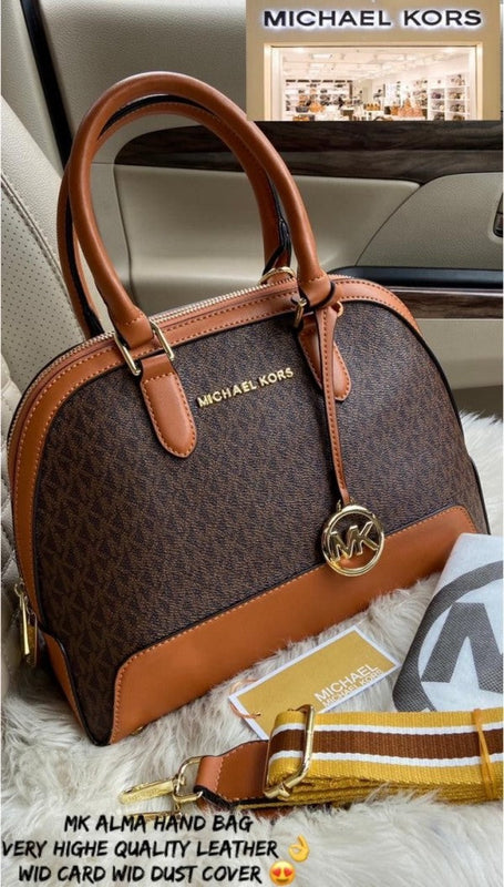 Michael Kors MK Dome Bag With Dust Cover Brown