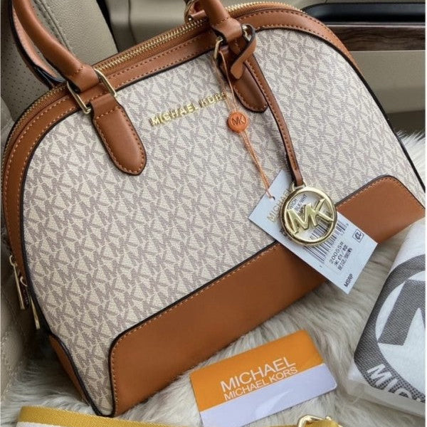Michael Kors MK Dome Bag With Dust Cover White
