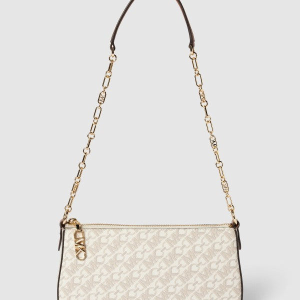 Michael Kors MK Empire Signature Shoulder Bag With Dust Bag (White - 764)
