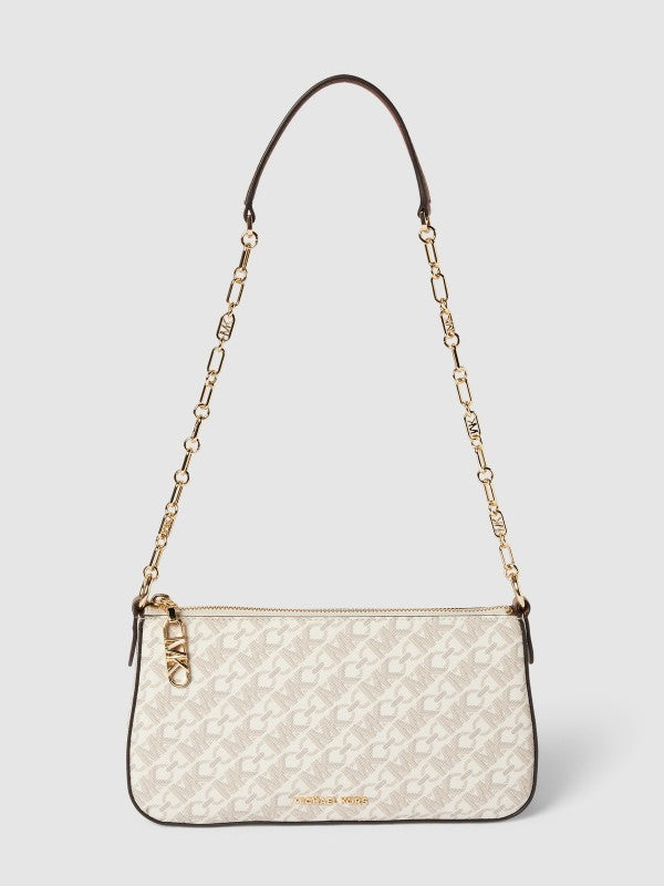 Michael Kors MK Empire Signature Shoulder Bag With Dust Bag (White - 764)