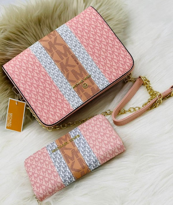 Michael Kors MK Flap Bag With Wallet and Original Box Packing