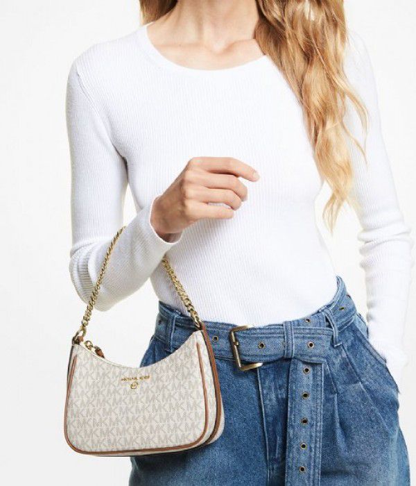 Michael Kors MK Jet Set Charm Shoulder Bag With Dust Bag (BeigeBrown - 4018)