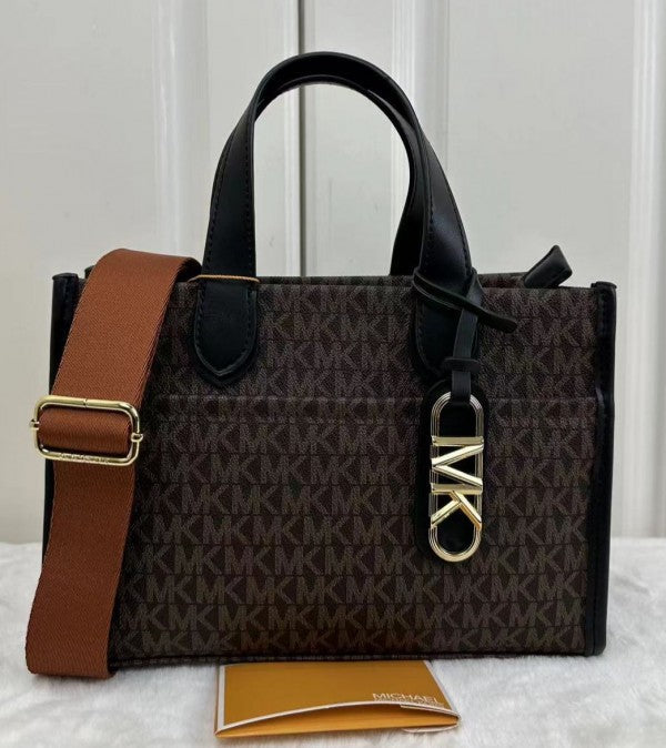 Michael Kors MK Small Gigi Tote Bag With Dust Bag - M5920-1 Coffee Black