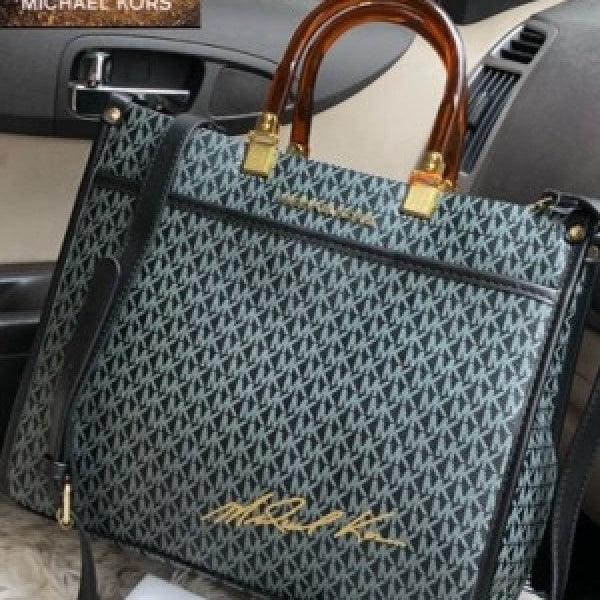 Michael Kors MK Top Handle Tote Bag (Black)