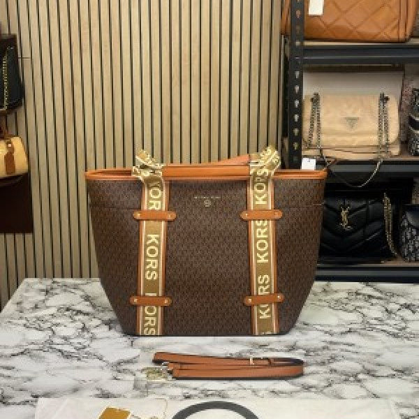 Michael Kors Maeve monogram-print tote bag With Dust Bag (CoffeeBrown 22314)
