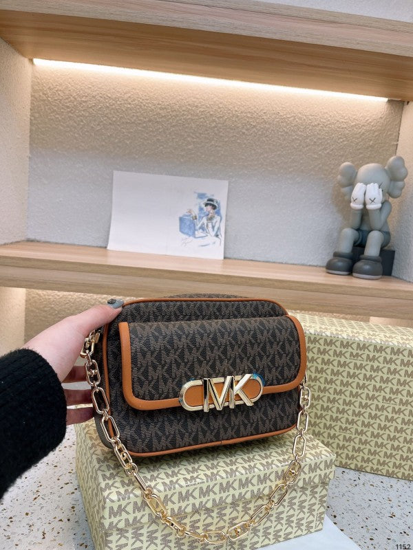 Michael Kors Parker camera Bag With OG Box & Dust Bag 100830 Coffee