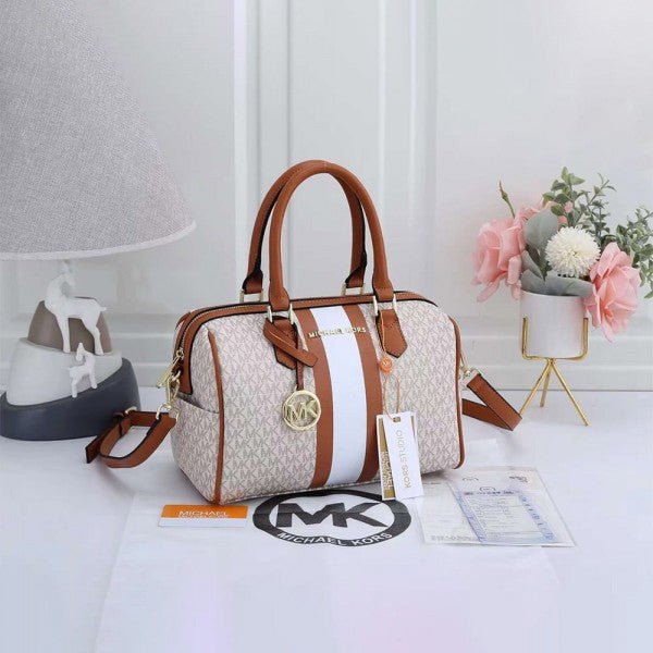 Michael Kors Speedy Mini Duffle With Dust Bag Beige Brown