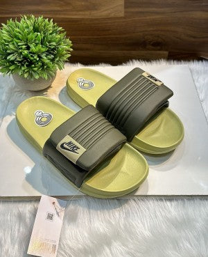 NIKE Off Court Adjust Slides Soft Bed Sole Premium Quality Green