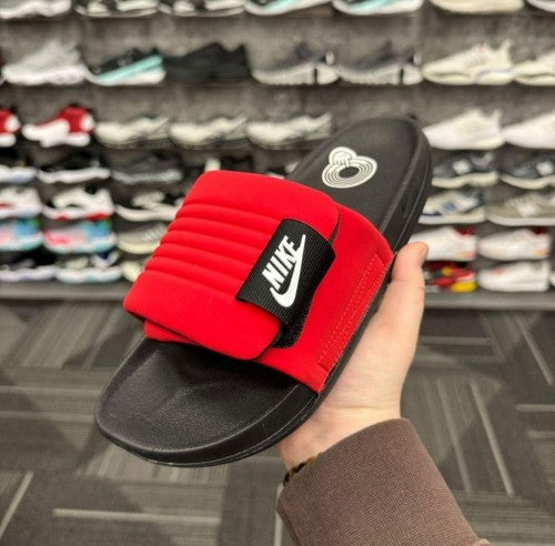 NIKE Off Court Adjust Slides Soft Bed Sole Premium Quality Red