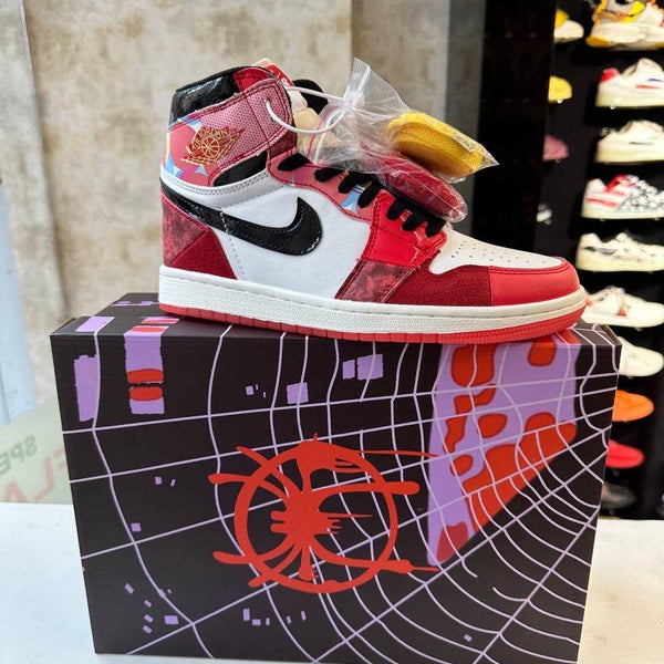 Nike Air Jordan 1 High Spiderverse with OG Box, Butter Paper Shoes