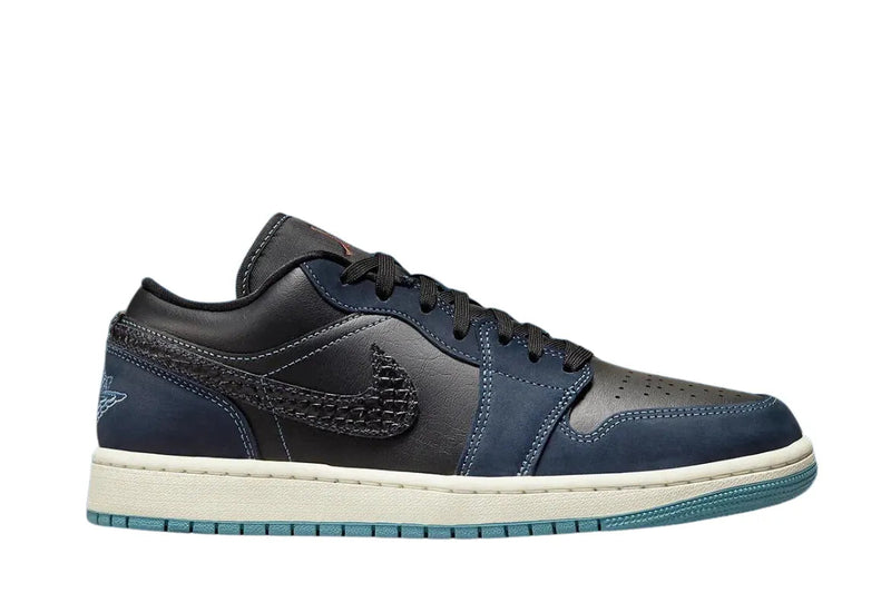 Nike Air Jordan 1 Low Snake Skin Blue Shoes