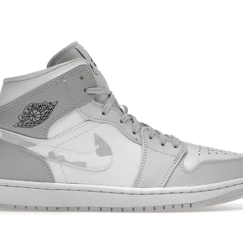 Nike Air Jordan 1 Mid Grey Camo Shoes