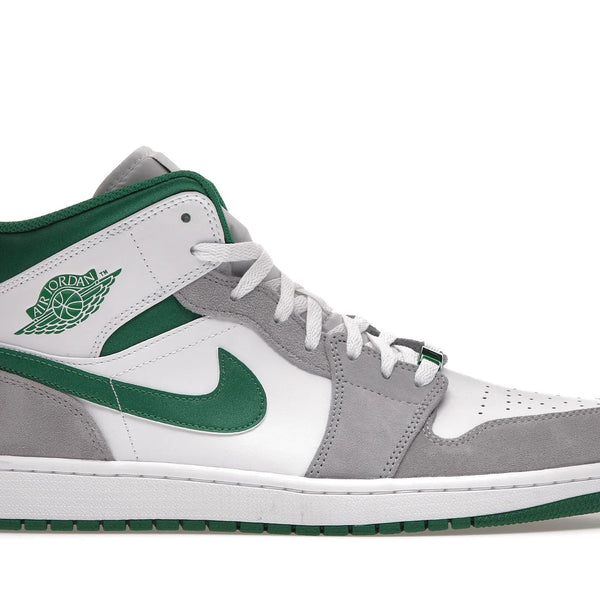 Nike Air Jordan 1 Mid Grey Green Shoes