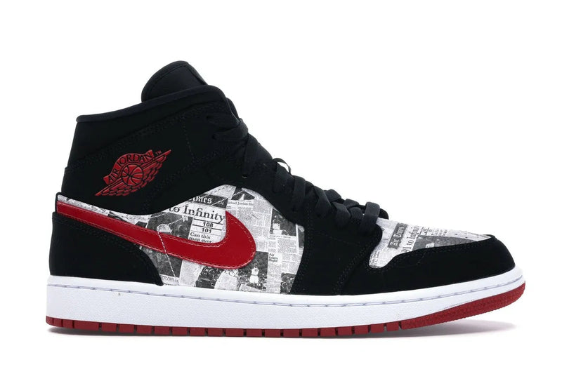Nike Air Jordan 1 Mid Newspaper Shoes