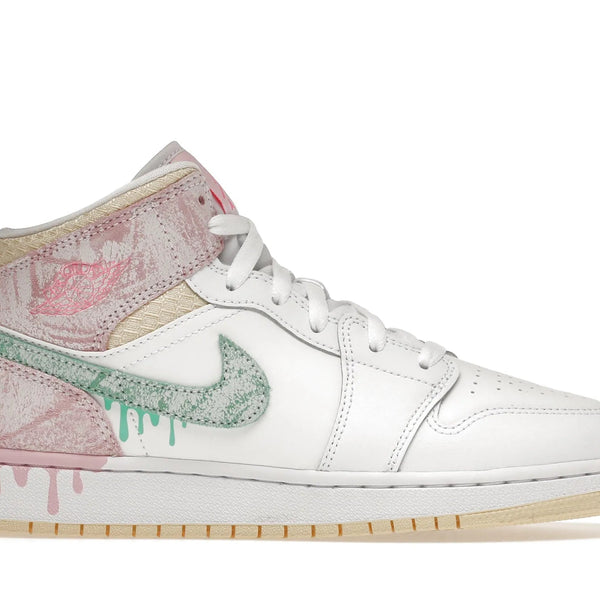 Nike Air Jordan 1 Mid Paint Drip Shoes