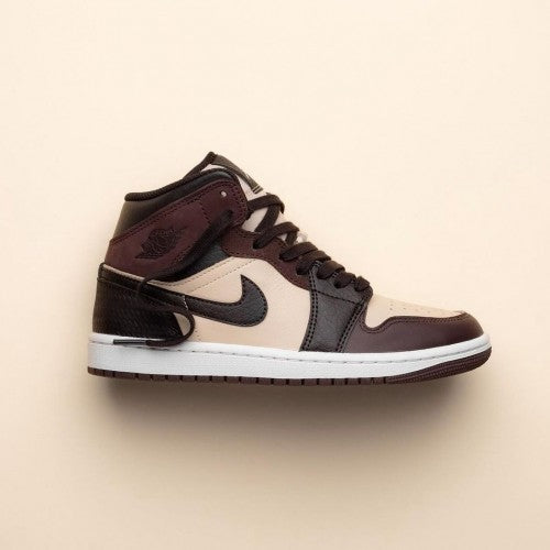 Nike Air Jordan 1 Mid SE Paris YMCA Brown Shoes