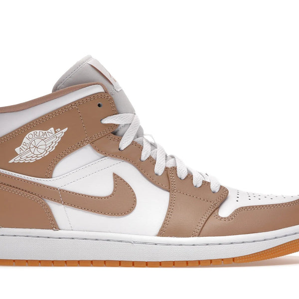 Nike Air Jordan 1 Mid Tan Gum Shoes