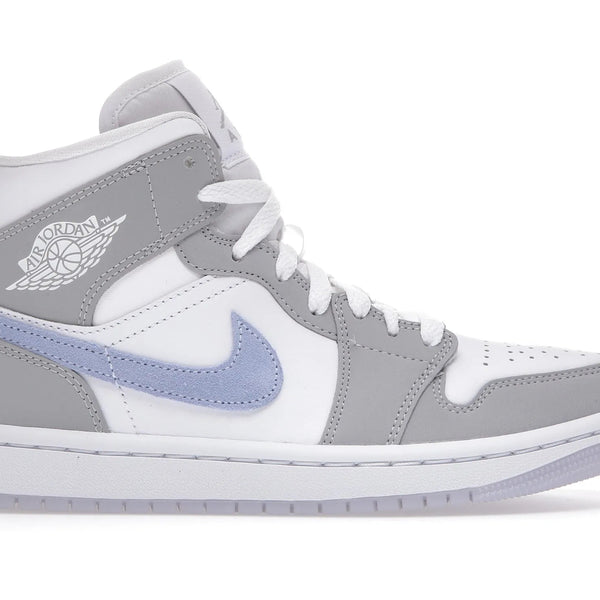 Nike Air Jordan 1 Mid Wolf Grey Aluminum Shoes
