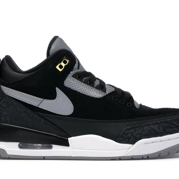 Nike Air Jordan 3 Retro Tinker Black Cement Gold Shoes