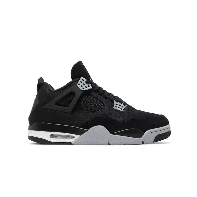 Nike Air Jordan 4 Black Canvas Semi UA Shoes