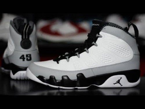 Nike Air Jordan 9 Retro Barons White Black Gray Shoes