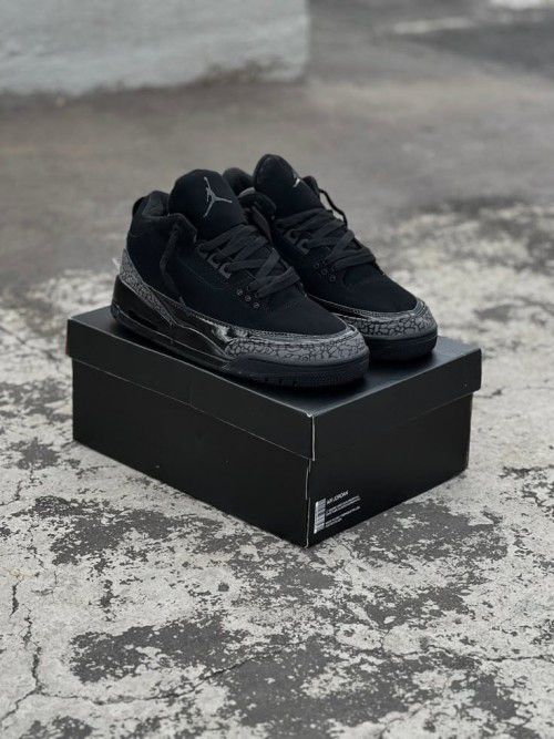 Nike Air Jordan Retro 3 Black Cat Semi UA with Original Box Shoes
